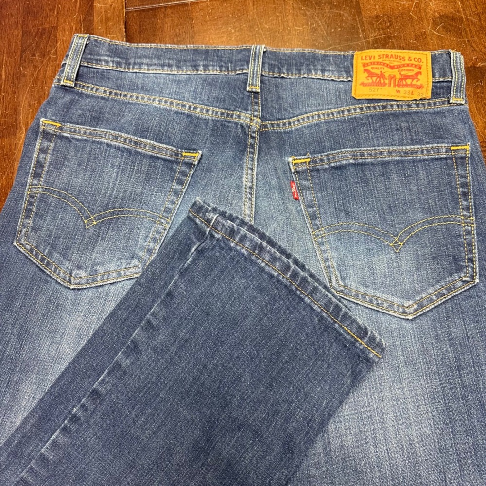 Levi's 527 Slim Bootcut Jeans Mens 33x32 Blue Medium Wash Denim 05527-0489